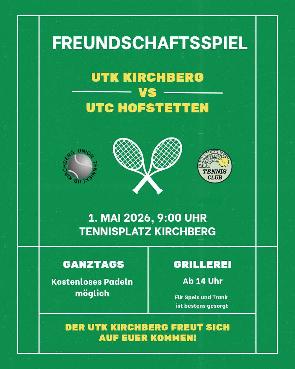 Freundschaftsspiel UTK vs. UTC Hofstetten am 1. Mai